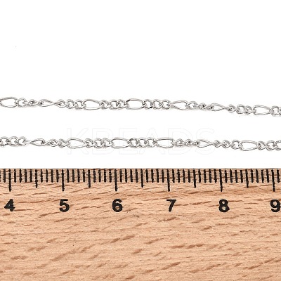 Brass Figaro Chain Necklaces for Women NJEW-B157-02P-1
