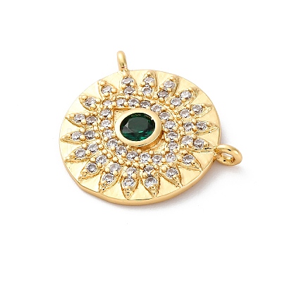 Brass Micro Pave Cubic Zirconia Pendants KK-S510-39G-02-1
