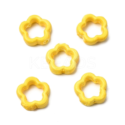 Flower Hollow Glazed Porcelain Bead Frame PORC-A034-09L-1