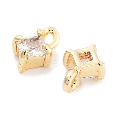 Brass with Cubic Zirconia Pendants KK-P271-41G-A-1