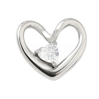 304 Stainless Steel Rhinestone Pendants STAS-P401-02P-1