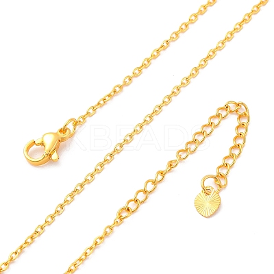 Brass Cable Chain Necklaces NJEW-D302-82G-1