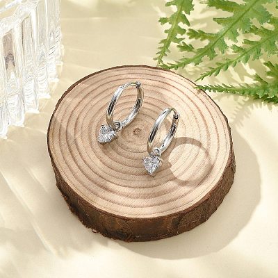 304 Stainless Steel Micro Pave Cubic Zirconia Hoop Earrings LS-STAS-R004-03P-02-1