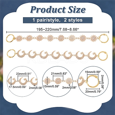 Sun & Moon with Star Shoe Decoration Chain FIND-AB00020-02-1