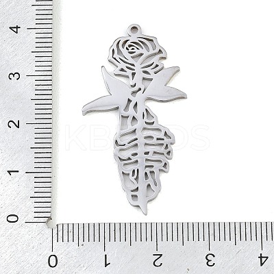 Hollow 304 Stainless Steel Pendants LS-STAS-Z183-01P-1