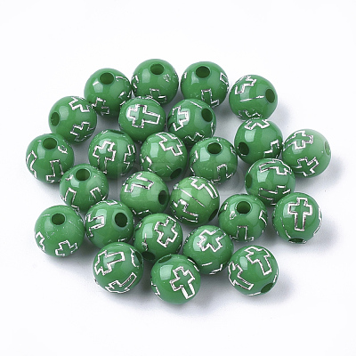 Plating Acrylic Beads PACR-Q113-10H-1