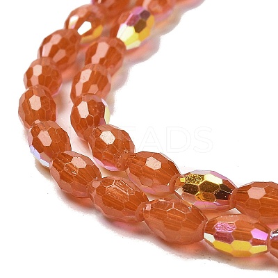 Baking Paint Glass Beads Strands DGLA-D001-02C-1