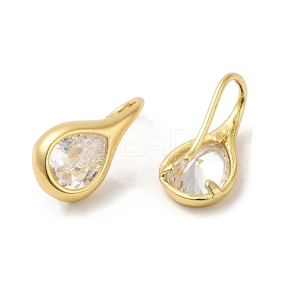 Rack Plating Real 18K Gold Plated Brass Teardrop Dangle Earrings EJEW-B034-03G-06-1