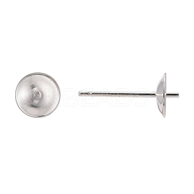 925 Sterling Silver Stud Earring Findings STER-K167-027D-S-1