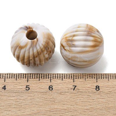 Two Tone Opaque Acrylic Imitation Gemstone European Beads SACR-K005-04D-1