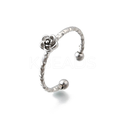 304 Stainless Steel Cuff Rings for Women RJEW-H250-01P-1