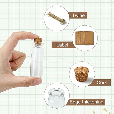 20Pcs Glass Cork Bead Containers CON-YW0001-60-1
