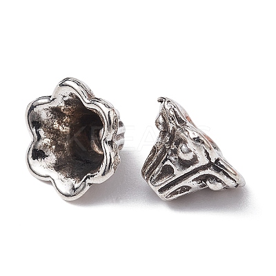 Tibetan Style Alloy Flower Bell Filigree Bead Caps PALLOY-YW0001-79-1