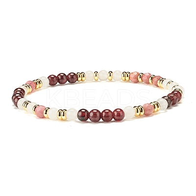 Stone Stretch Bracelets Set BJEW-JB07333-1