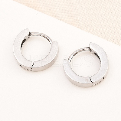316 Surgical Stainless Hoop Earrings EJEW-C160-13AS-1