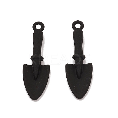 Spray Painted Alloy Big Pendants PALLOY-K003-08-1