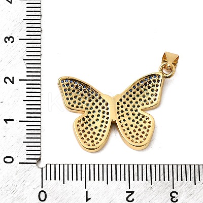 Brass Micro Pave Cubic Zirconia Pendants KK-I360-023G-01-1-1
