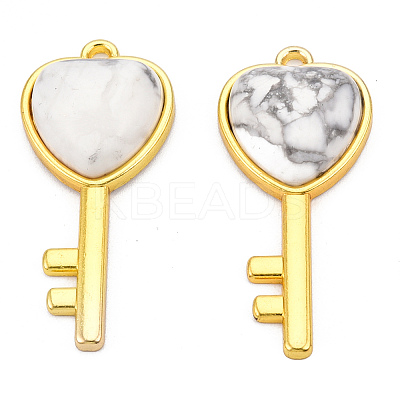 Natural Howlite Pendants G-N326-158-18-1