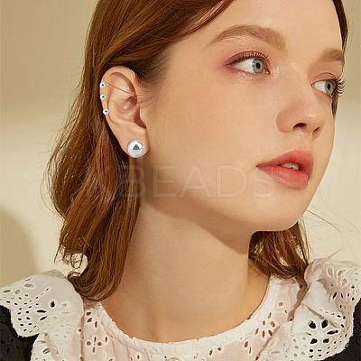 16 Pairs 4 Size Plastic Imitation Pearl Stud Earrings with Steel Iron Pins EJEW-AN0003-89-1