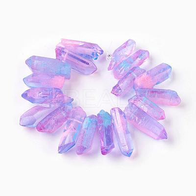 Natural Quartz Crystal Points Beads Strands G-G767-06B-1