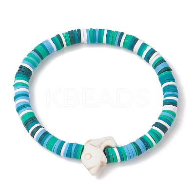 12Pcs 12 Colors Polymer Clay Heishi Sufer Stretch Necklaces Set BJEW-JB09910-1