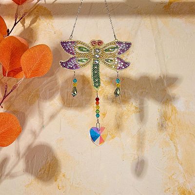 2 Sets 2 Style DIY Diamond Painting Wind Chime Kits DIY-SZ0007-55-1