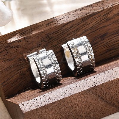304 Stainless Steel Polishing effect Hoop Earrings EJEW-M001-16P-1