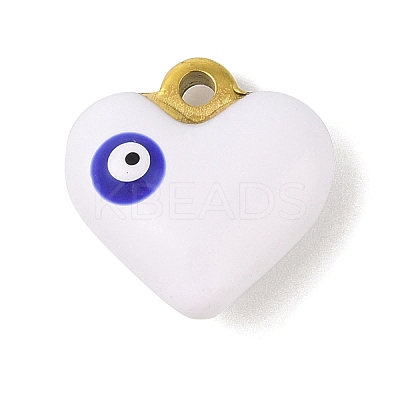 304 Stainless Steel Enamel Pendants STAS-M071-02C-1