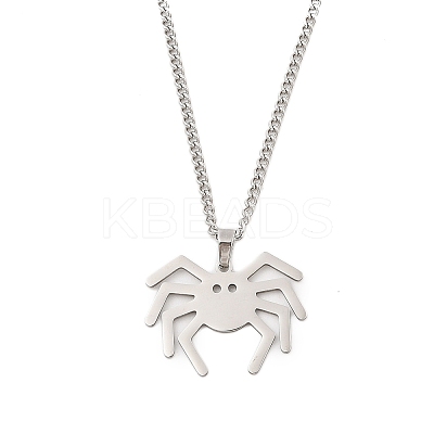 201 Stainless Steel Pendant Necklaces for Women NJEW-U018-01P-07-1