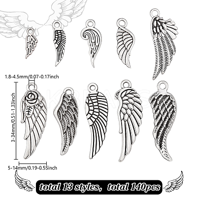 13 Styles Tibetan Style Alloy Pendants FIND-AR0005-83-1