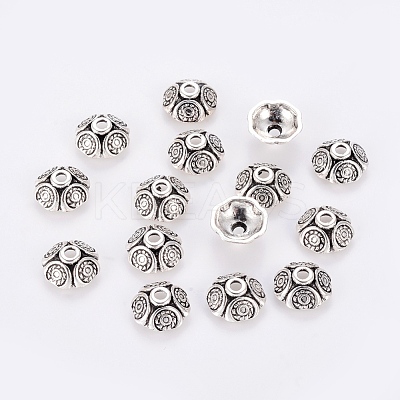 Tibetan Style Alloy Bead Caps LF0652Y-1