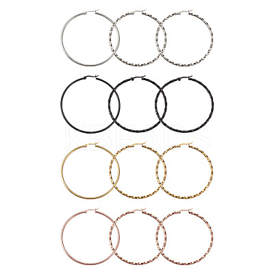 Stainless Steel Hoop Earrings STAS-TA0001-17-1