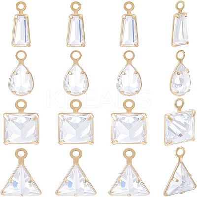 56Pcs 4 Style Brass Cubic Zirconia Charms Sets ZIRC-BBC0001-66-1