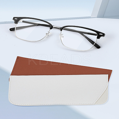 4Pcs 4 Colors Imitation Leather Slip-in Glasses Case AJEW-LP0002-30D-1