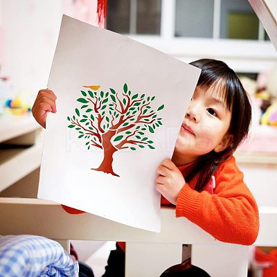 PET Hollow out Drawing Painting Stencils Sets for Kids Teen Boys Girls DIY-WH0172-752-1