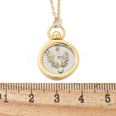 Brass Twelve Constellations Tarot Pendant Necklaces NJEW-Q006-01J-G-1