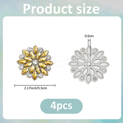 4Pcs Paillette and Rhinestone Accessories FIND-FH0012-19C-1