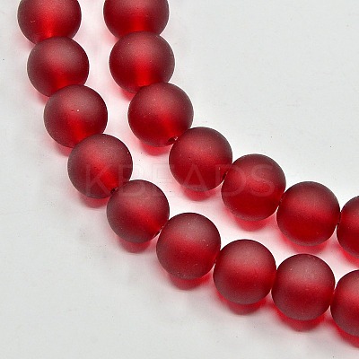 Baking Paint Transparent Glass Bead Strands GLAA-S031-4mm-14-1