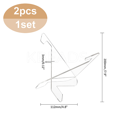 Triangle Acrylic Mobile Phone Holders ODIS-WH0038-101B-1