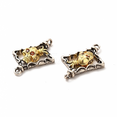 Rack Plating Brass Micro Pave Cubic Zirconia Pendants KK-K165-23-1