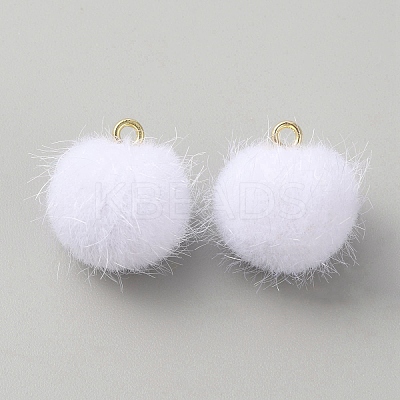 Faux Mink Fur Covered Pendants DIY-WH0401-92A-1
