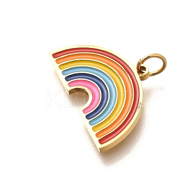 Pride 304 Stainless Steel Enamel Pendants LS-STAS-B079-01G-06-1
