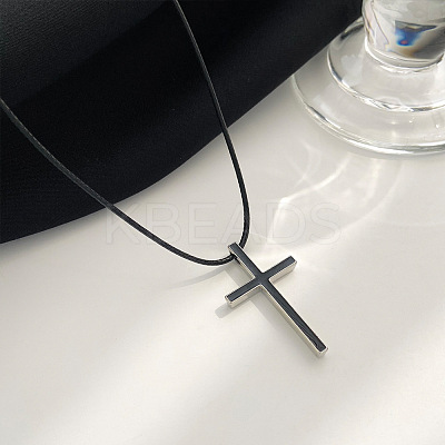 Alloy Cross Pendant Necklaces for Women WH-WG80F80-01-1
