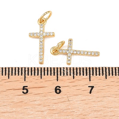 Brass Micro Pave Cubic Zirconia Pendants KK-Z146-25G-1