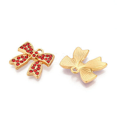 304 Stainless Steel Rhinestone Pendants STAS-T064-82G-02-1