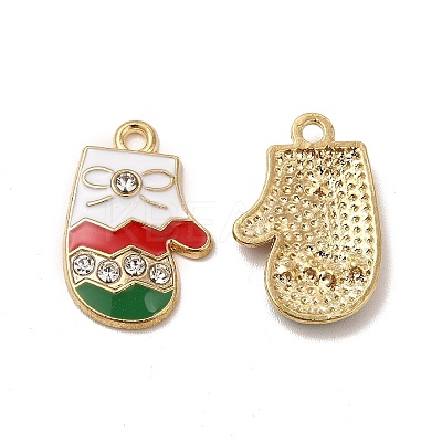 Christmas Alloy Enamel Pendants ENAM-M053-10G-1