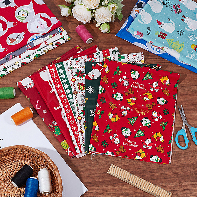 Christmas Theme Cotton Fabric DIY-WH0750-023-1