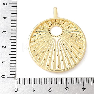 Brass Micro Pave Cubic Zirconia Pendants KK-K298-47G-1