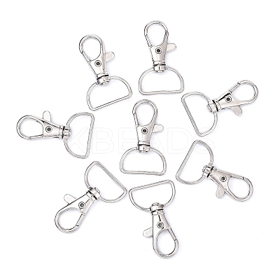 Iron Swivel Lobster Claw Clasps X-IFIN-C051-1-1