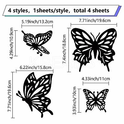 4Pcs 4 Styles PET Waterproof Self-adhesive Car Stickers DIY-WH0308-225A-096-1